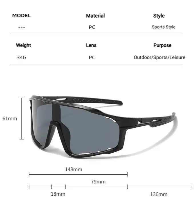 UV-Protective Sunglasses for Hiking & Cycling