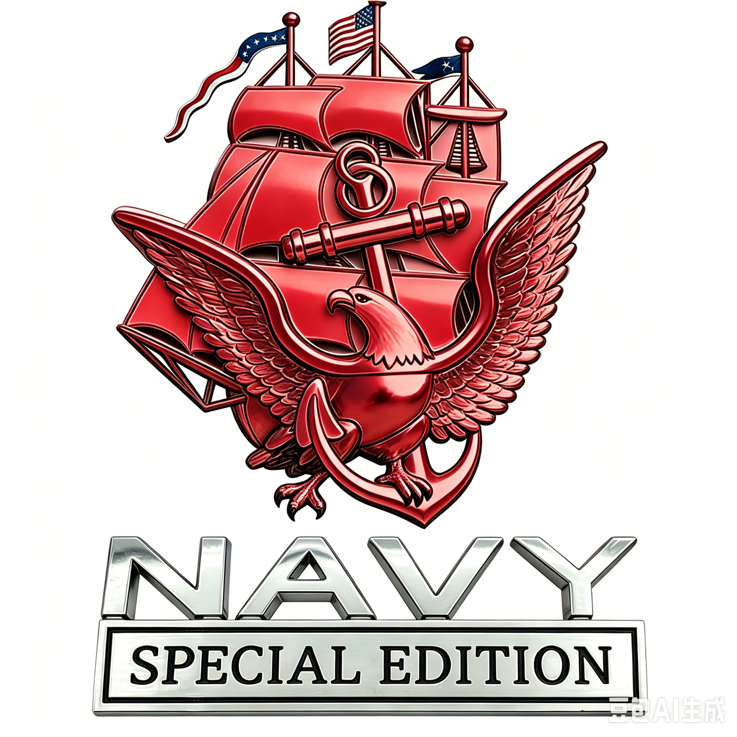 U.S. Navy Special Edition Metal Vehicle Badge