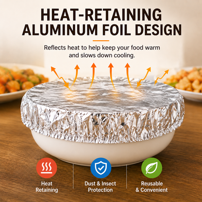🎁Buy More Get More FREE |NATRAVOR®️ Home dining table & food container aluminum foil heat-retaining cover