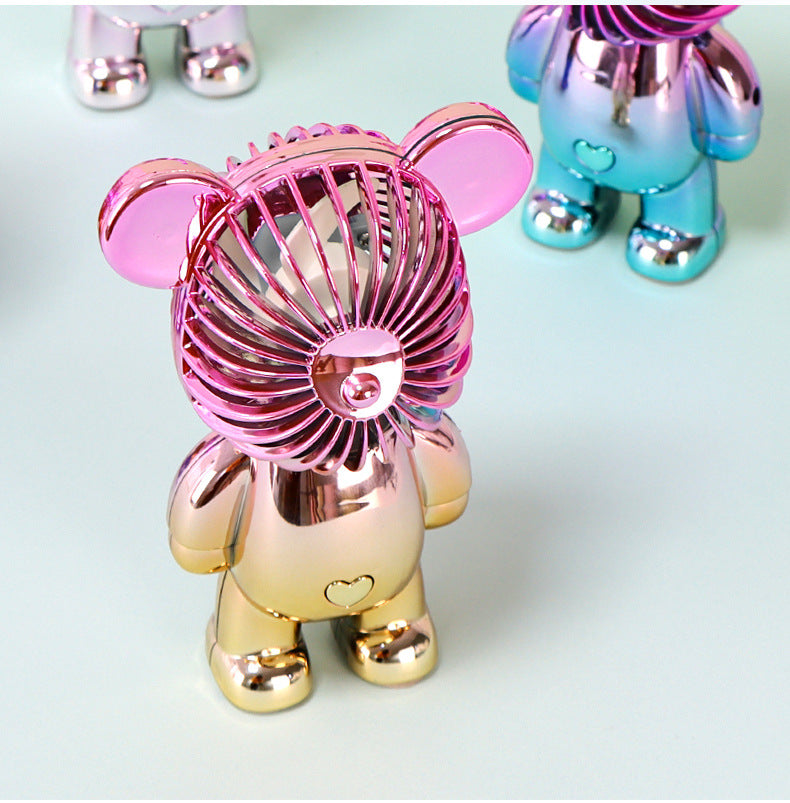 🔥HOT SALE TODAY❄️ Designer Bear Mini Fan 🐻 – Powerful Pocket Cooling Fan with Quiet Rechargeable Airflow