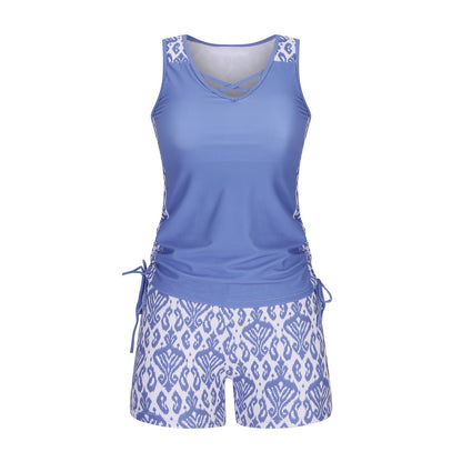 ⏰LAST DAY 60% OFF -Women's Tummy Control Tankini Set with Built-In Bra – Flattering Boho Swimwear with Shorts🔥 Buy 2 Free Shipping