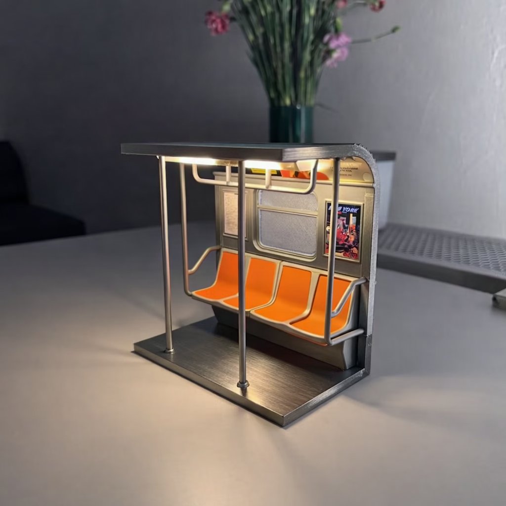 🚇NYC Subway Train Lamp –  Rechargeable & USB Powered | Includes 3 Interchangeable Posters 🔥Buy 2 Free Shipping (Clean, no pee smell🤣)