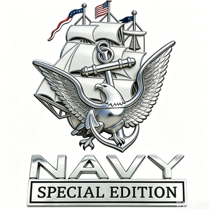 U.S. Navy Special Edition Metal Vehicle Badge