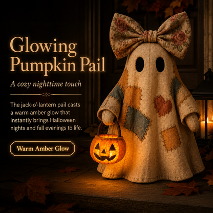🎃 LIMITED-TIME OFFER🔥 – Vintage Patchwork Glowing Ghost Decor ✨