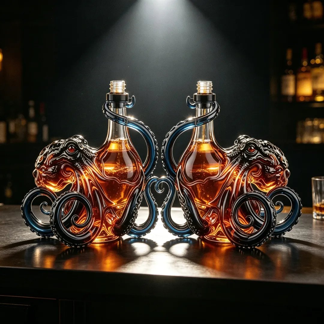 🎁 Father’s Day 49% OFF – The Kraken Rum Edition 3D Octopus Bottle 🐙🥃