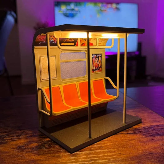 🚇NYC Subway Train Lamp –  Rechargeable & USB Powered | Includes 3 Interchangeable Posters 🔥Buy 2 Free Shipping (Clean, no pee smell🤣)