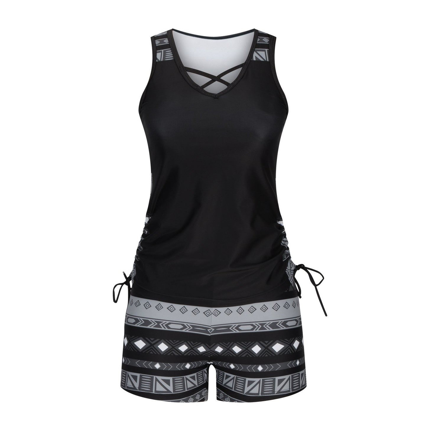 ⏰LAST DAY 60% OFF -Women's Tummy Control Tankini Set with Built-In Bra – Flattering Boho Swimwear with Shorts🔥 Buy 2 Free Shipping