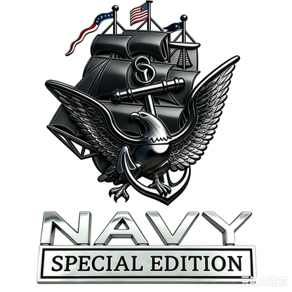 U.S. Navy Special Edition Metal Vehicle Badge