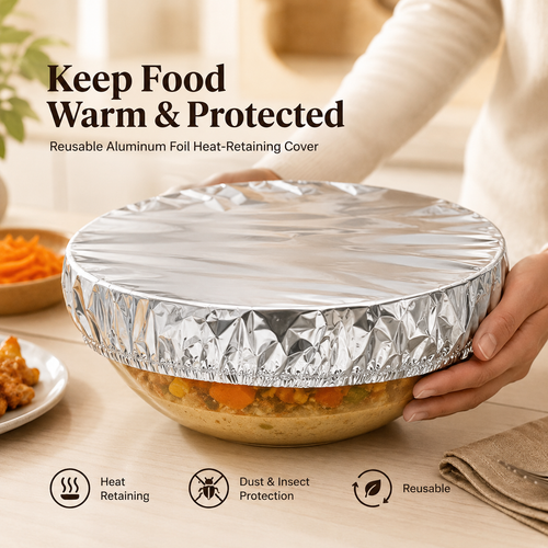 🎁Buy More Get More FREE |NATRAVOR®️ Home dining table & food container aluminum foil heat-retaining cover