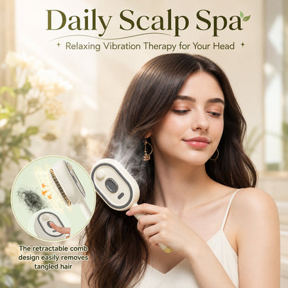 🔥NATRAVOR™ 5-in-1   Electric Mist Detangling Brush for Frizz & Scalp Massage