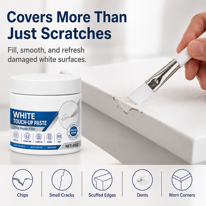 🏡White Furniture Repair Paste with Brush – Quick Scratch & Crack Touch-Up