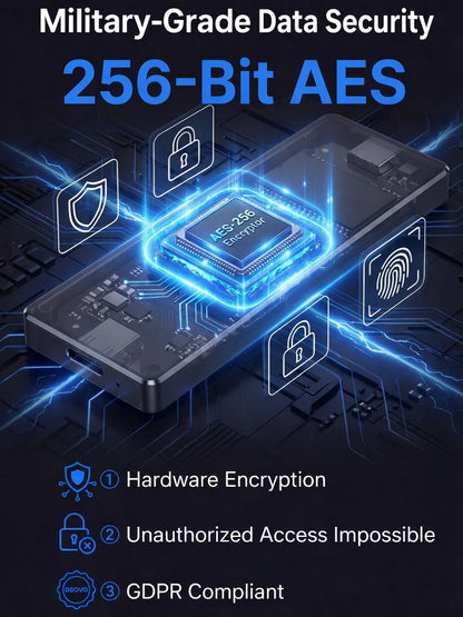[High-Speed Encrypted Transfer] Mini Portable External Hard Drive