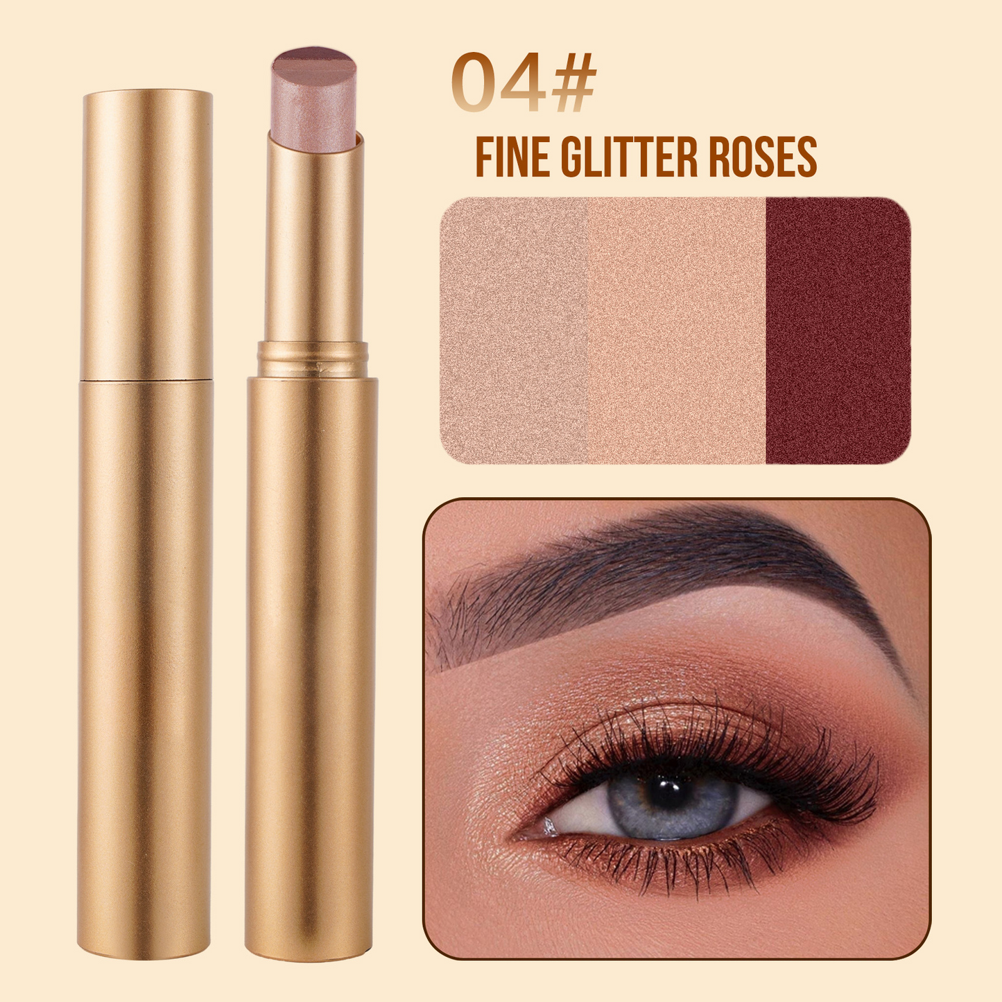 🌟 3-in-1 Shimmer Eyeshadow Stick | One Swipe, Stunning Eyes 😍