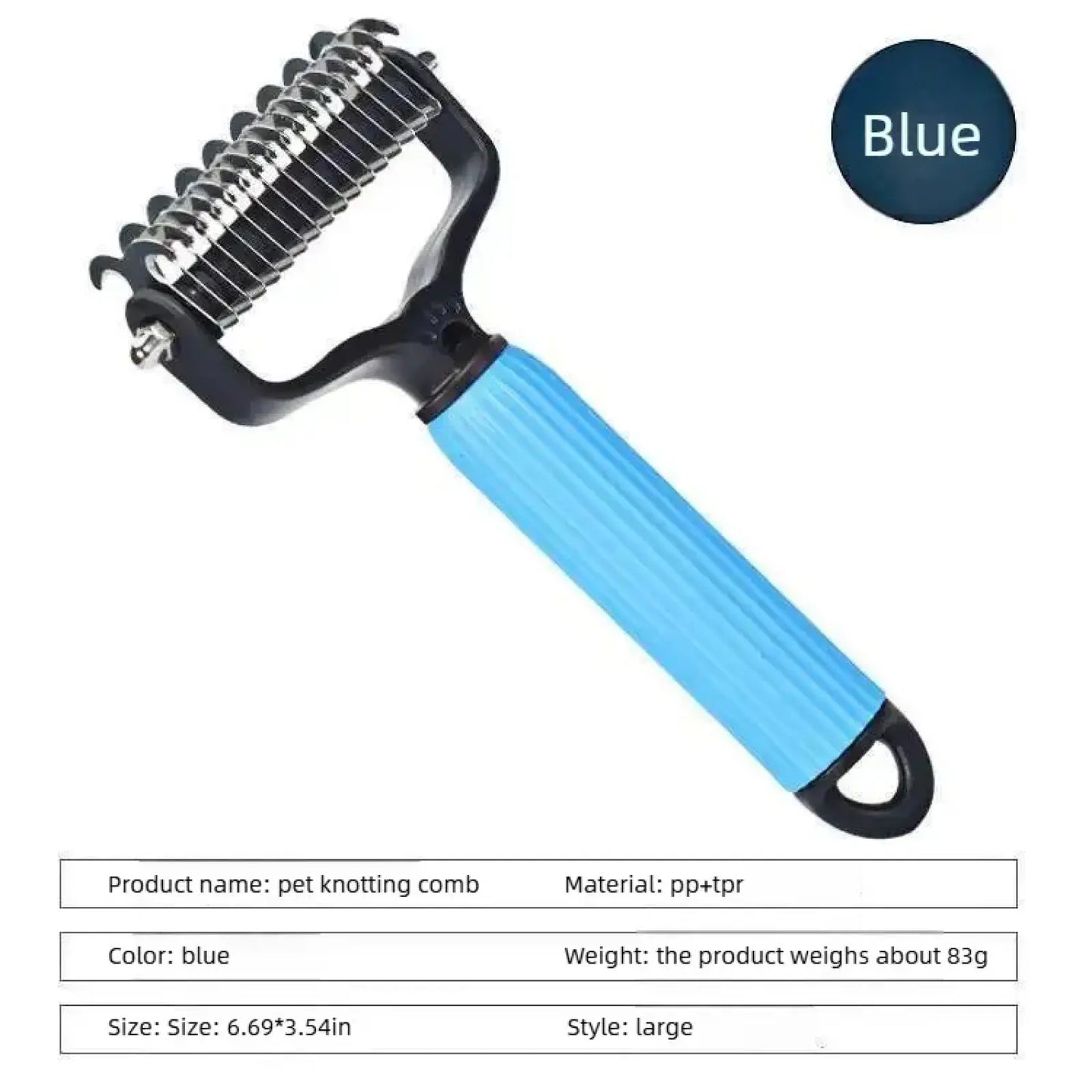 Pet Grooming Tool, Universal Detangling Comb for Dogs, Stainless Steel Double