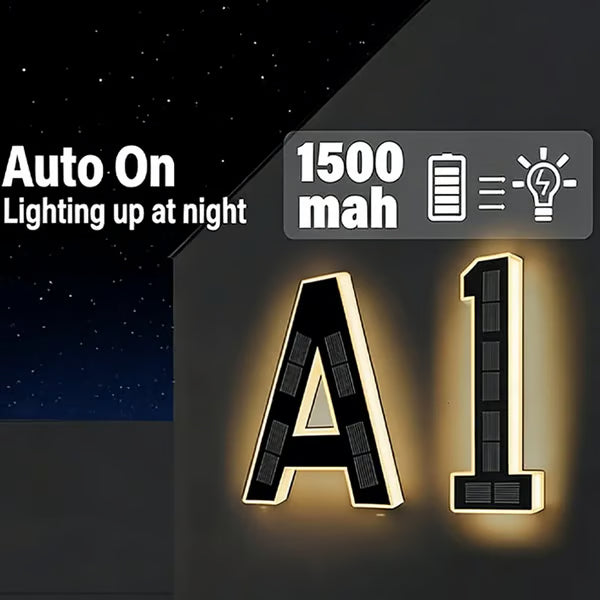 🔥Last Day 75% OFF🔥Solar Lighted House Numbers LED Numbers, Waterproof for Outside