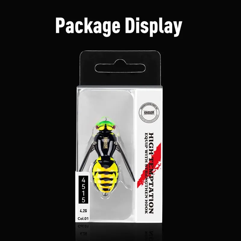 🔥Last Day 49% OFF - 🐝 Bionic Wasp Crawl Bait - Topwater Micro Fishing Lure with Acoustic Noise Steel Balls for Bass & Pike Professional Anglers