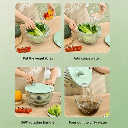 Large Capacity Multi-Function Pump Salad Spinner