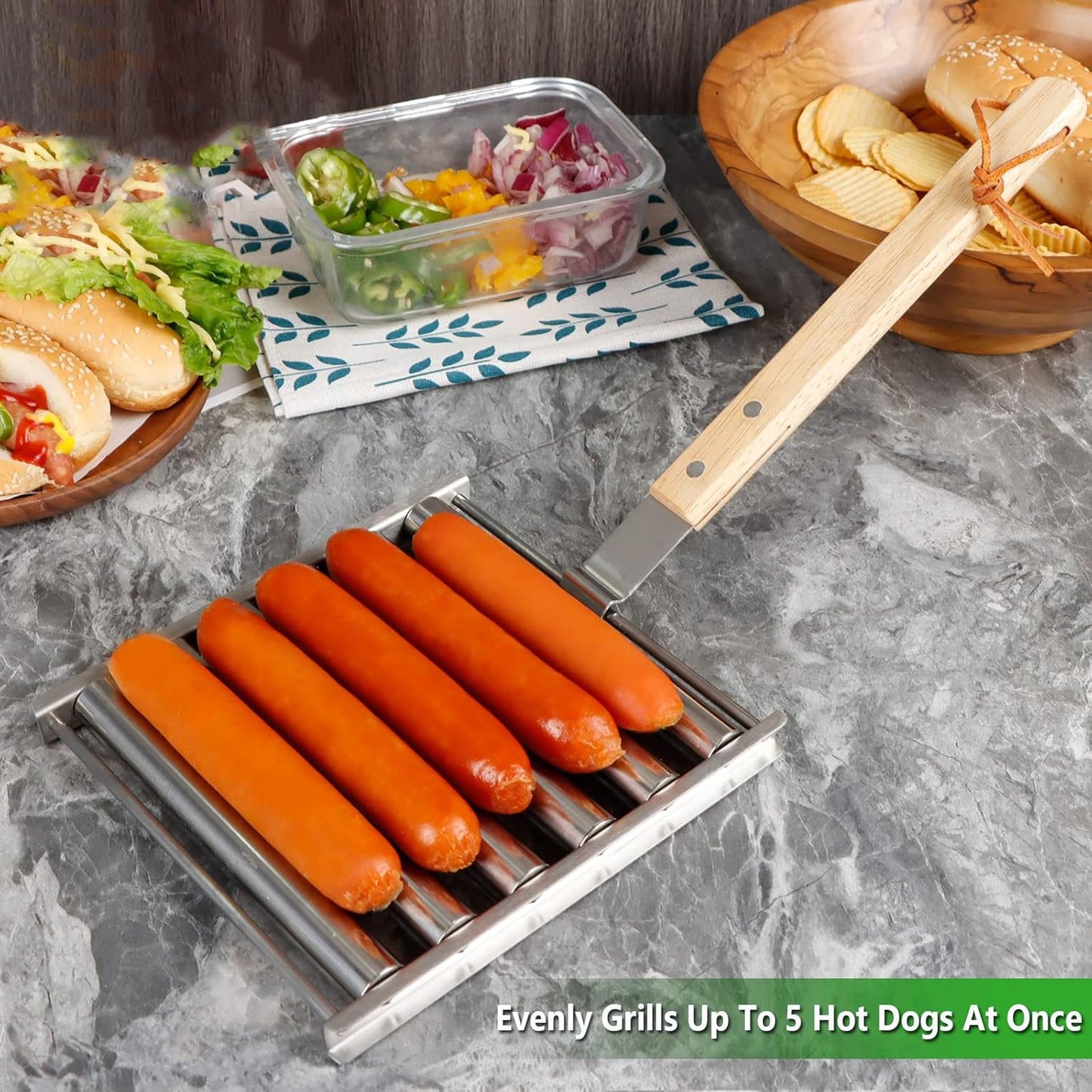 🌭 Hot Dog Roller for Grill