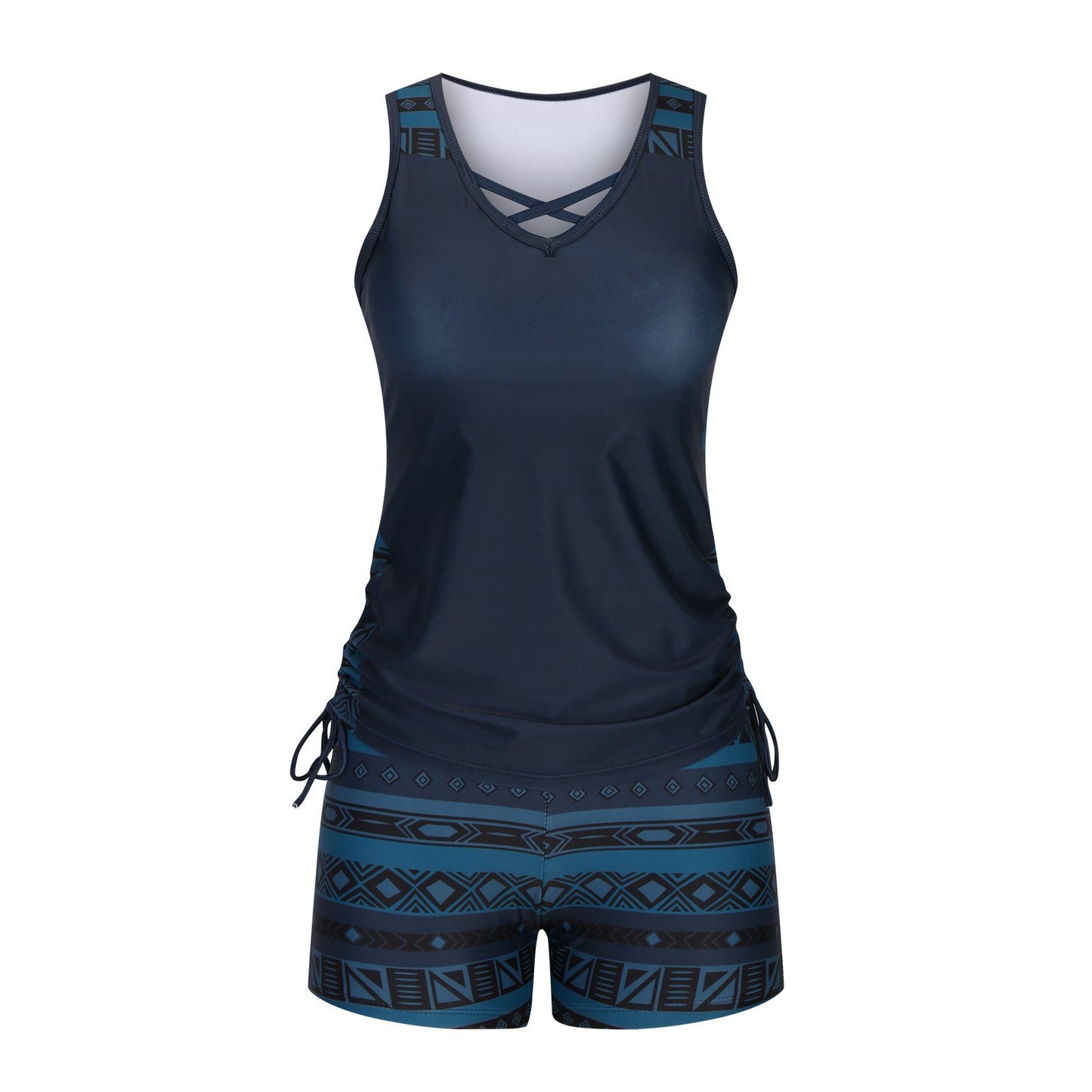 ⏰LAST DAY 60% OFF -Women's Tummy Control Tankini Set with Built-In Bra – Flattering Boho Swimwear with Shorts🔥 Buy 2 Free Shipping