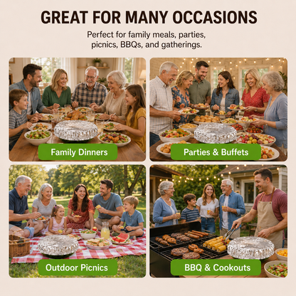 🎁Buy More Get More FREE |NATRAVOR®️ Home dining table & food container aluminum foil heat-retaining cover