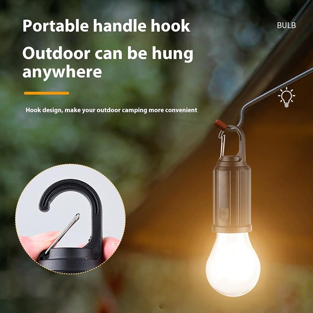 5 PACKS 🌞 Solar Tent Camping Light Bulb