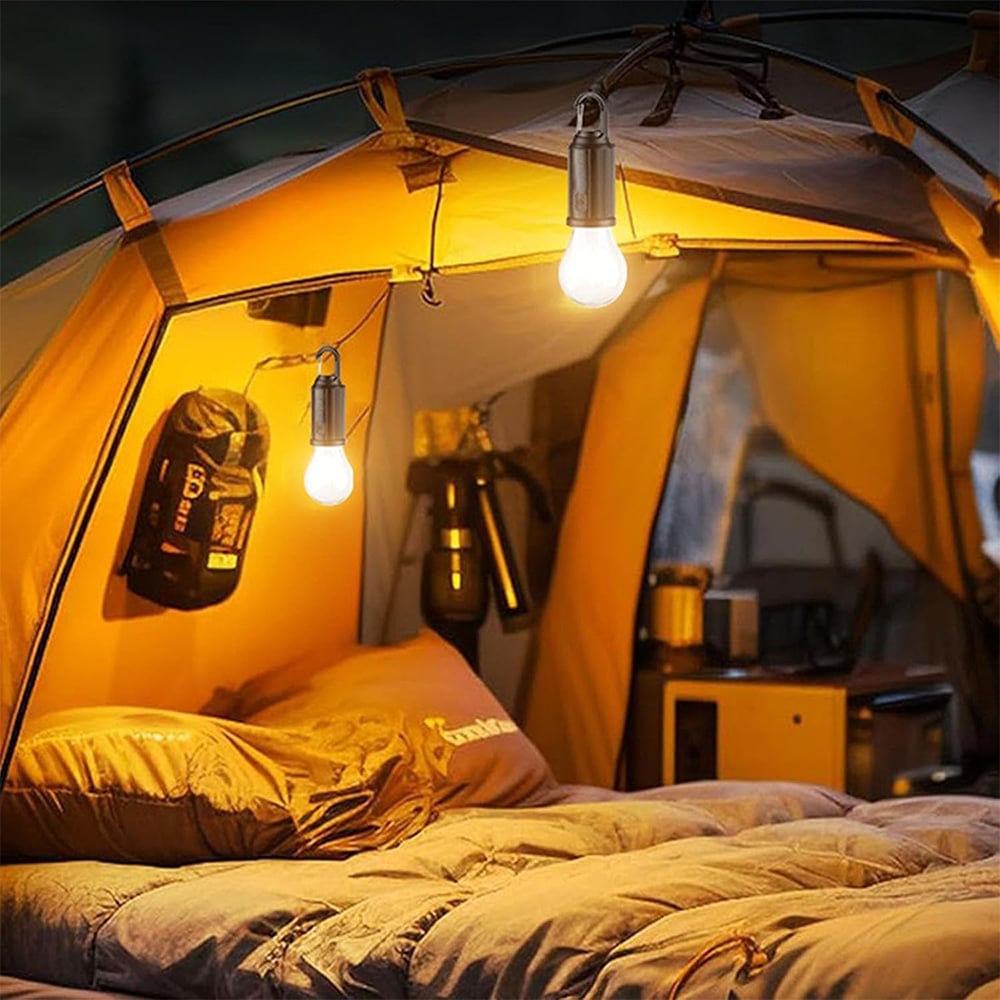 5 PACKS 🌞 Solar Tent Camping Light Bulb