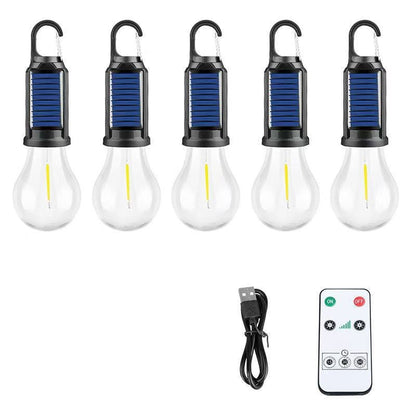 5 PACKS 🌞 Solar Tent Camping Light Bulb