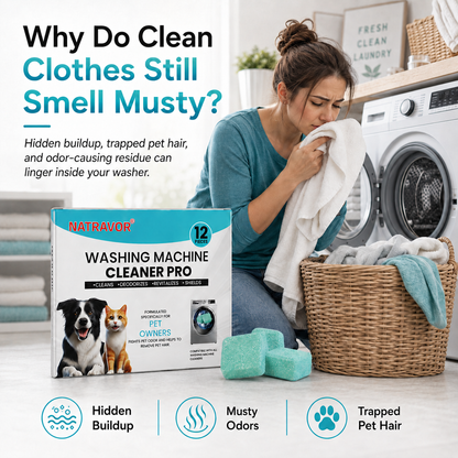 🧼 Washing Machine Cleaning Tablets – Powerful Odor Removal & Deep Washer Care