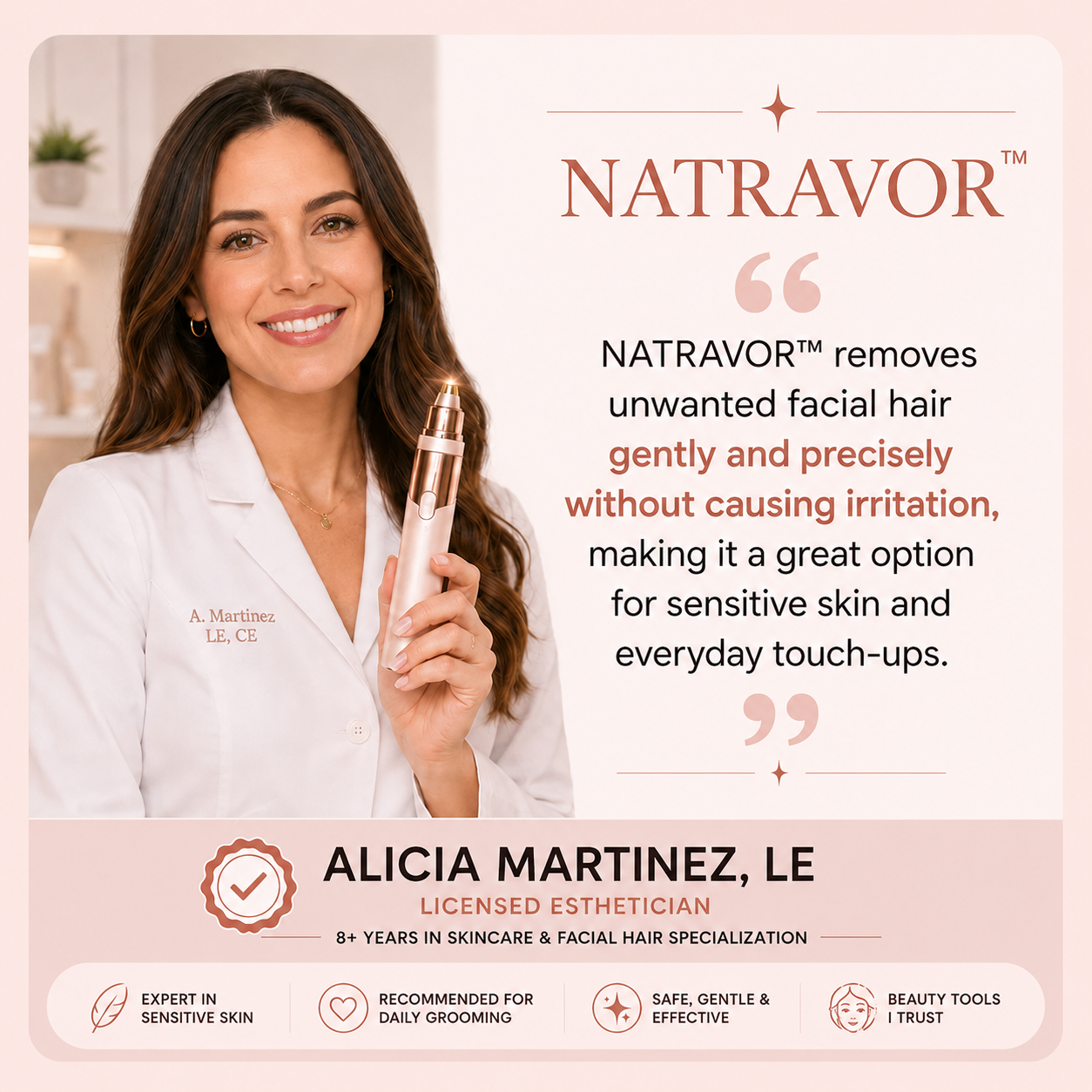 ✨ NATRAVOR® 2-in-1 Eyebrow & Facial Hair Trimmer – Smooth, Gentle & Precise Hair Removal