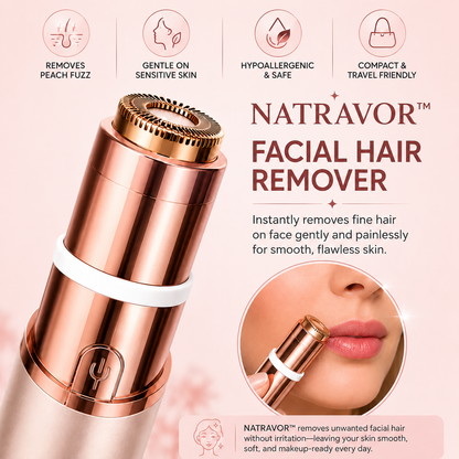✨ NATRAVOR® 2-in-1 Eyebrow & Facial Hair Trimmer – Smooth, Gentle & Precise Hair Removal