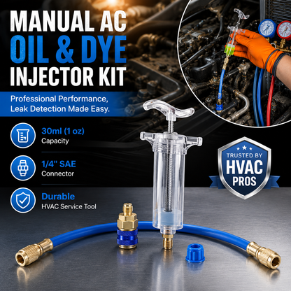 🔧 AC Oil & Dye Injector Kit – Precision Automotive AC Maintenance Tool