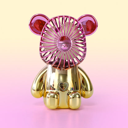 🔥HOT SALE TODAY❄️ Designer Bear Mini Fan 🐻 – Powerful Pocket Cooling Fan with Quiet Rechargeable Airflow