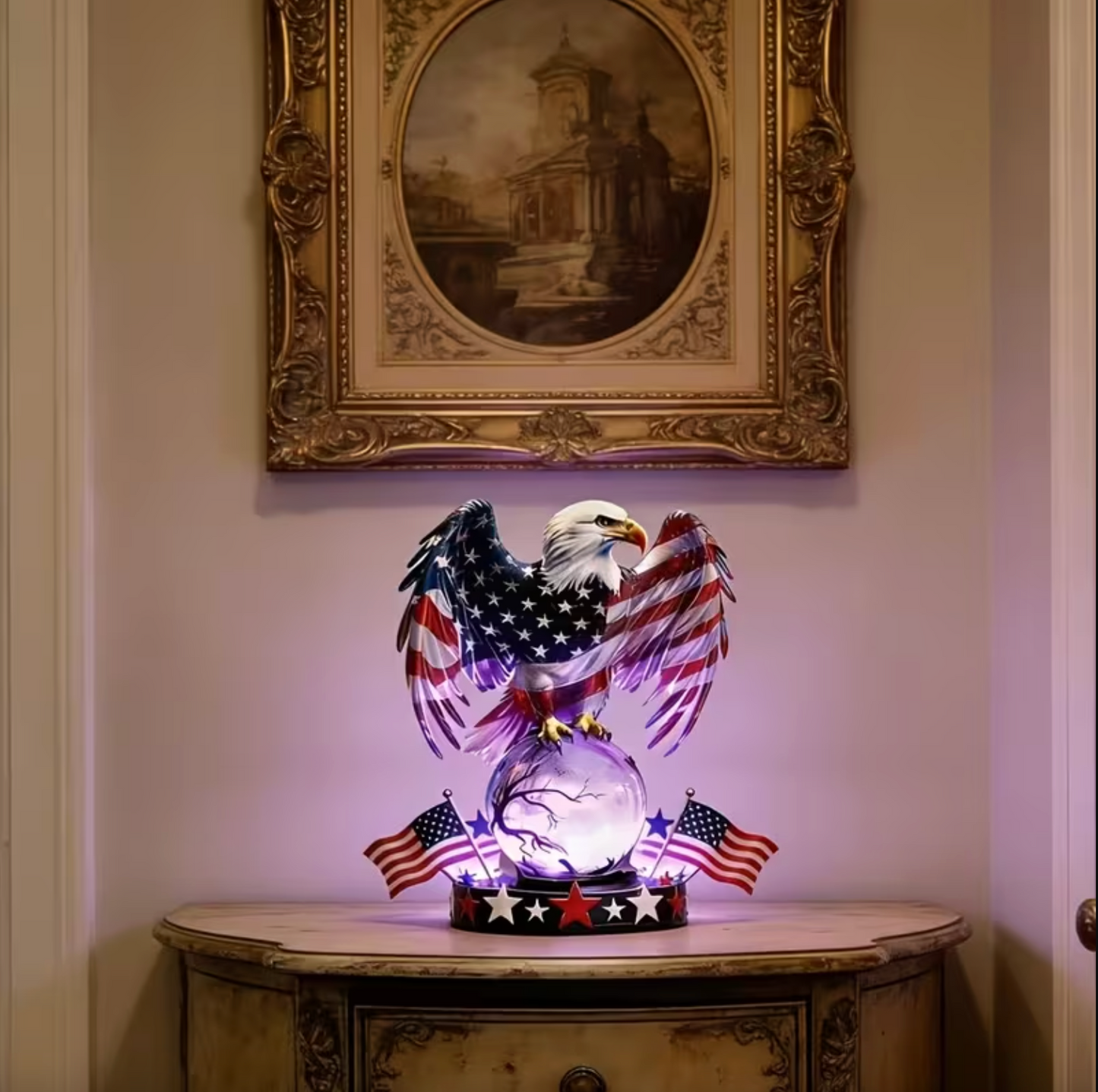 🇺🇸 Freedom Eagle™ Patriotic LED Table Lamp – American Pride Decor