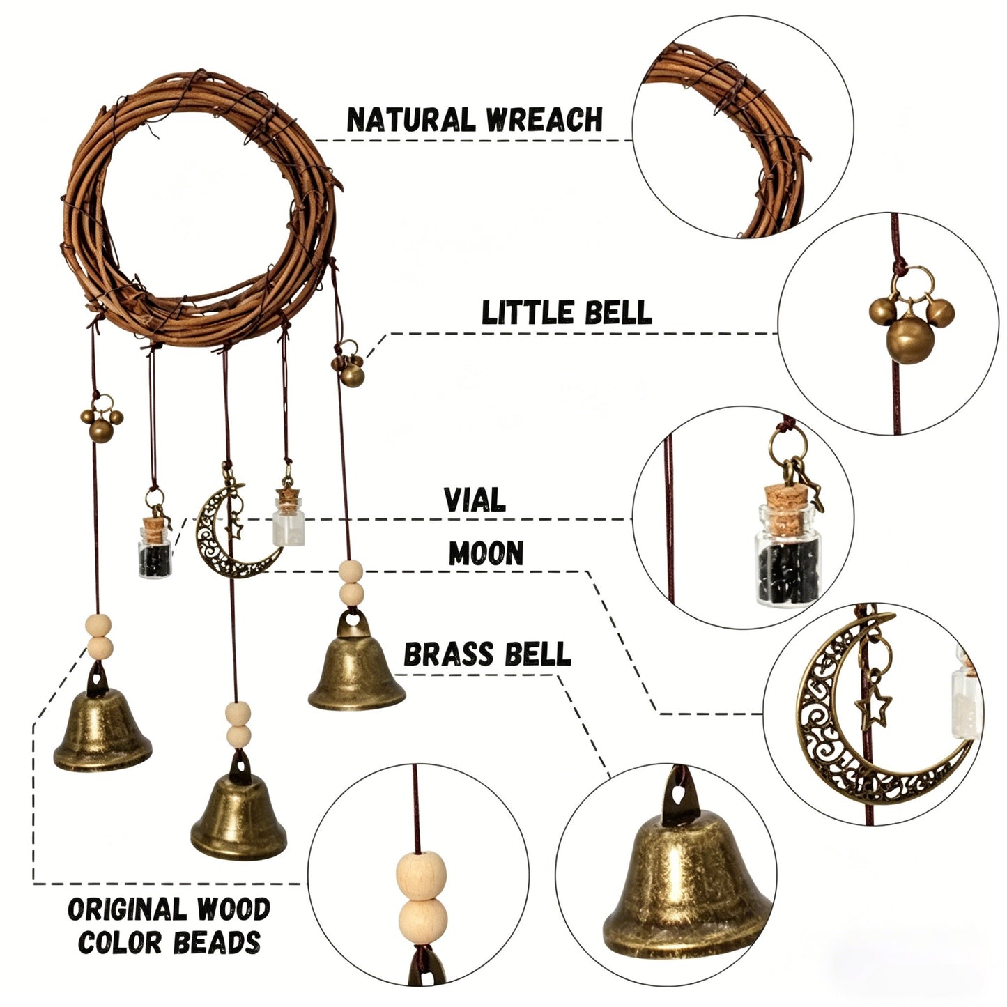 🔮 Witch Bell for Enchanting Boho Home Decor