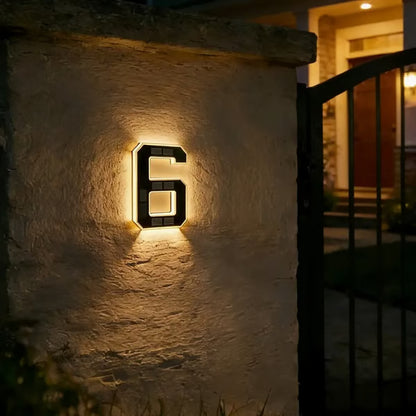 🔥Last Day 75% OFF🔥Solar Lighted House Numbers LED Numbers, Waterproof for Outside