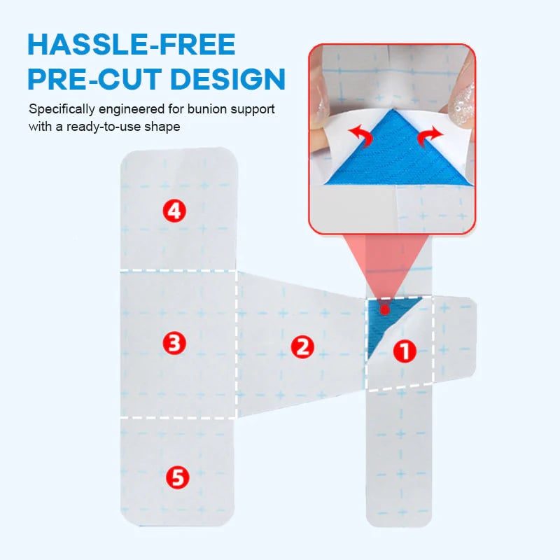 🛡️ Premium Pre-Cut Bunion Tape | Sweatproof Elastic Athletic Tape for All-Day Wear 🩹✨