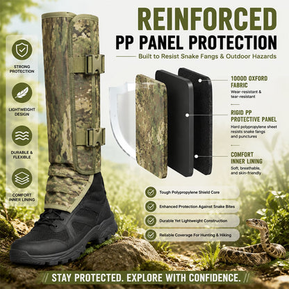 🐍 Hunting Snake Gaiters — Durable, Unisex Protection for Your Calves