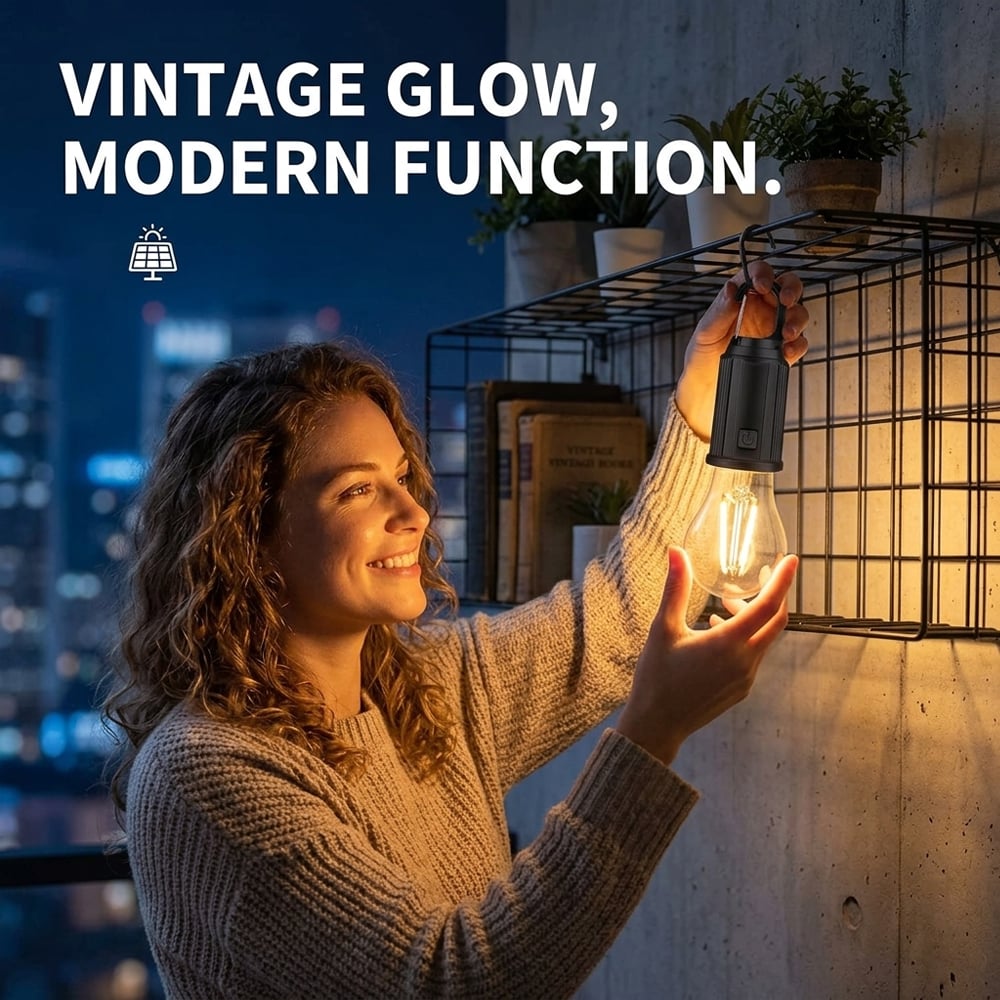 5 PACKS 🌞 Solar Tent Camping Light Bulb
