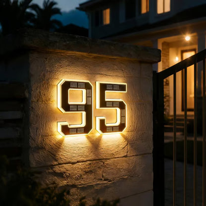 🔥Last Day 75% OFF🔥Solar Lighted House Numbers LED Numbers, Waterproof for Outside