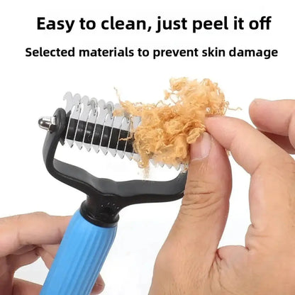 Pet Grooming Tool, Universal Detangling Comb for Dogs, Stainless Steel Double