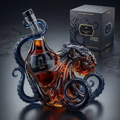 🎁 Father’s Day 49% OFF – The Kraken Rum Edition 3D Octopus Bottle 🐙🥃