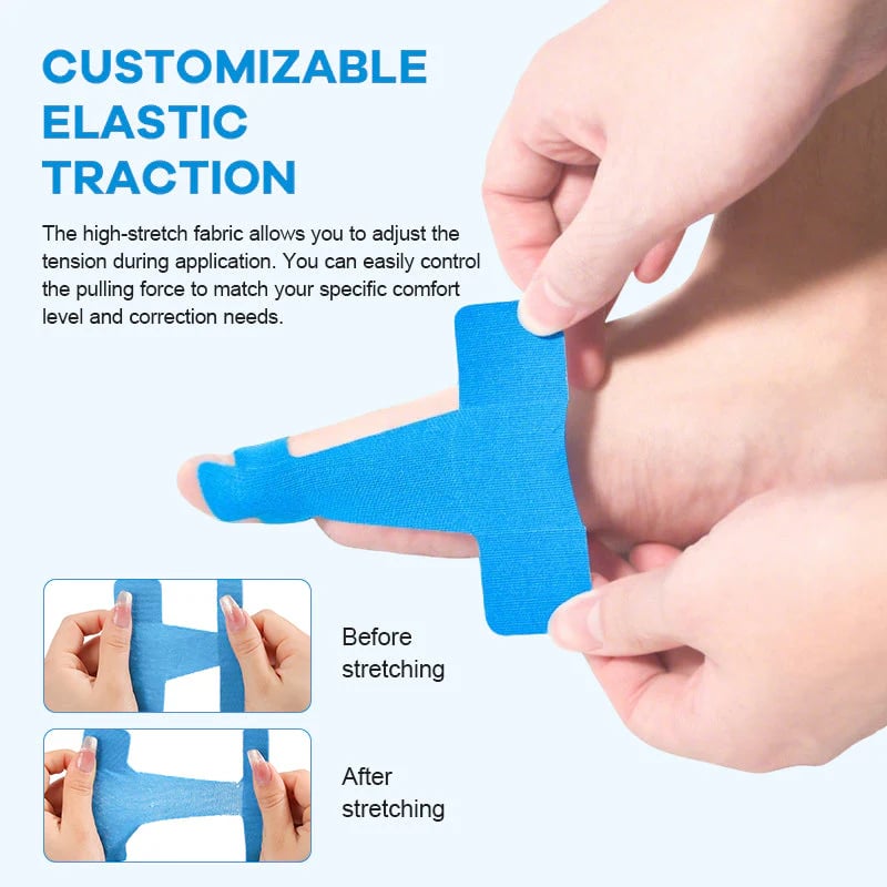 🛡️ Premium Pre-Cut Bunion Tape | Sweatproof Elastic Athletic Tape for All-Day Wear 🩹✨