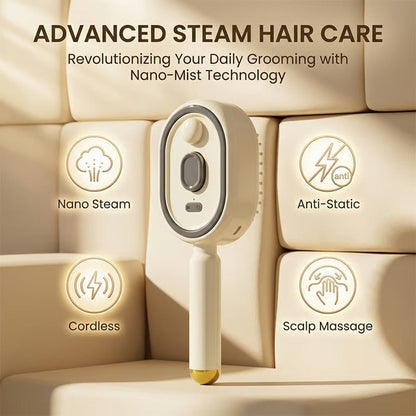 🔥NATRAVOR™ 5-in-1   Electric Mist Detangling Brush for Frizz & Scalp Massage