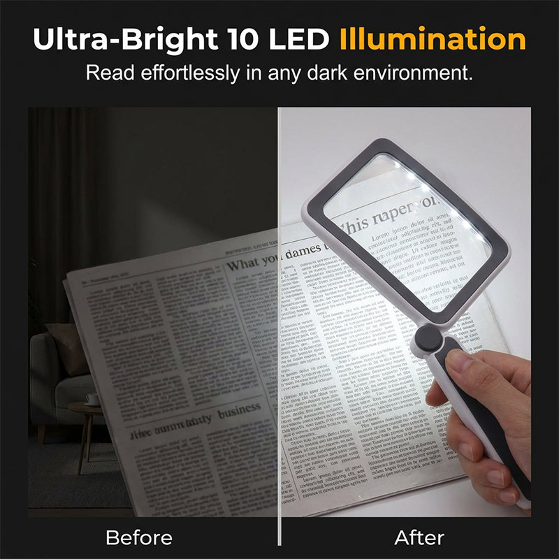 ⏰🔥LIMITED TIME 50% OFF! 🔍 Folding Handheld Magnifying Glass with Light – Perfect for Reading, Crafting & Close-Up Work ✨📖