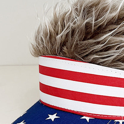 🧢 50% OFF NOW! 😂 Novelty Wig Baseball Cap – Fake Spiky Hair, Adjustable & Sun Protection – Party, Game Day or Just for Laughs ✨